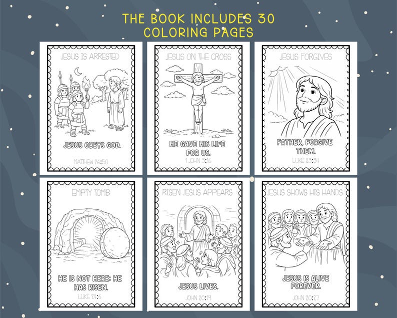Jesus Coloring Book for Kids, Bible Verses Coloring Pages, Christian ...
