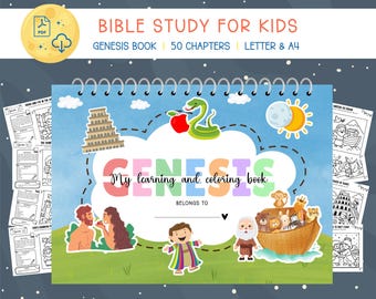 Genesis Kinder Lern & Malbuch: Geschichten aus der Bibel, Sonntagsschule (PDF Download)