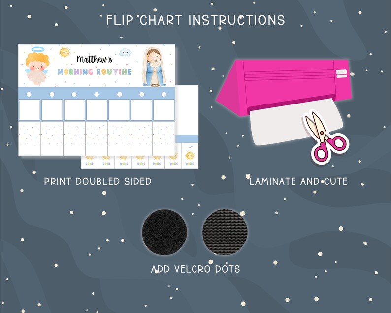 File Folder Routine Chart Kids Kids' Routine Flip Chart: Visual Schedule, Daily Chores (PDF ...