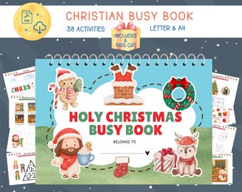 Heilige Weihnachten beschäftigt Buch: Druckbare Bibel Aktivität für Kleinkinder (PDF)