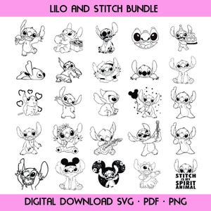 Stich und Lilo SVG, Engel SVG, Silhouette SVG, Becher SVG, Stitch Tumbler SVG, Cartoon SVG, Stitch SVG, Lilo und Stitch svg