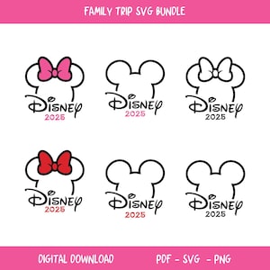 2025 Family Trip Svg PNG Bundle, 2025 Family Vacation Png, Family Trip Sublimation Design, Vacay Mode Png, Magical Kingdom Svg