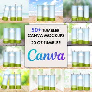 20oz Tumbler Mockup Canva & PNG, 20oz Skinny Tumbler, Tumbler Mockup Canva Templates, Tumbler mockup bundle, 20oz Skinny Tumbler Mockup