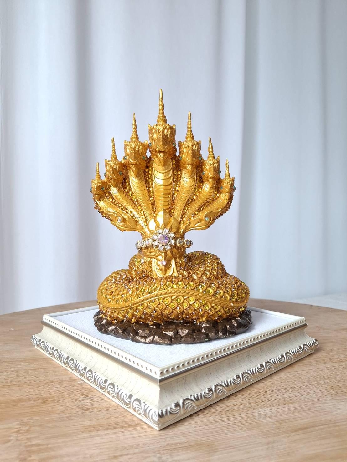 木彫り　ナーガ　タイ製 木彫り ナーガ タイ製