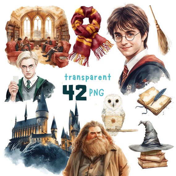 42 Magical Wizards School watercolor cliparts, Wizard png, Magic clipart, wizards clipart, Academia magic witch png
