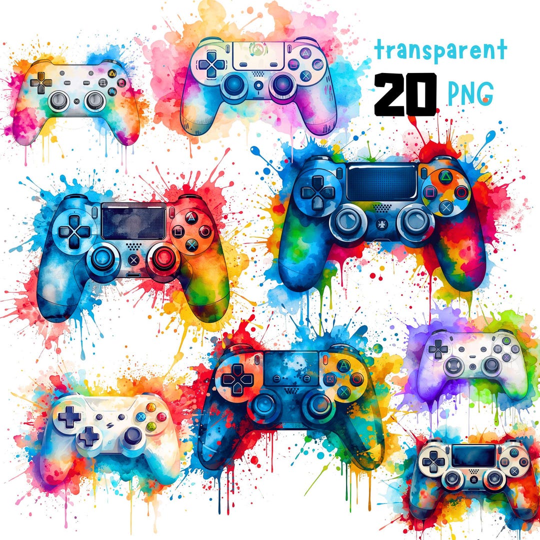 20 Game Controller PNG Clipart - High Quality Pngs - Digital Download ...