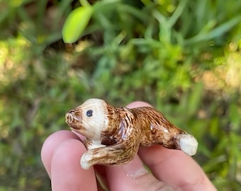 Handcrafted Mini Ceramic Sloth Figurine – Jungle Animal Sculpture