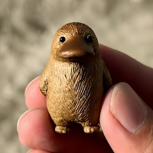 Cute Platypus Tea Pet Mini Zisha Clay Figurine Tiny Desk Companion Animal Decor