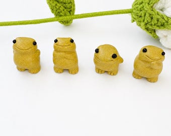 Miniaturas de Sapo Dourado, Pequeno Sapo Encontrando Zisha Tea Pet Decoração de Mesa, Escolha o Estilo