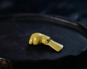 Ornitorrinco Rabugento de Estimação para Chá, Criatura Minúscula de Mesa, Companheirozinho Estranho