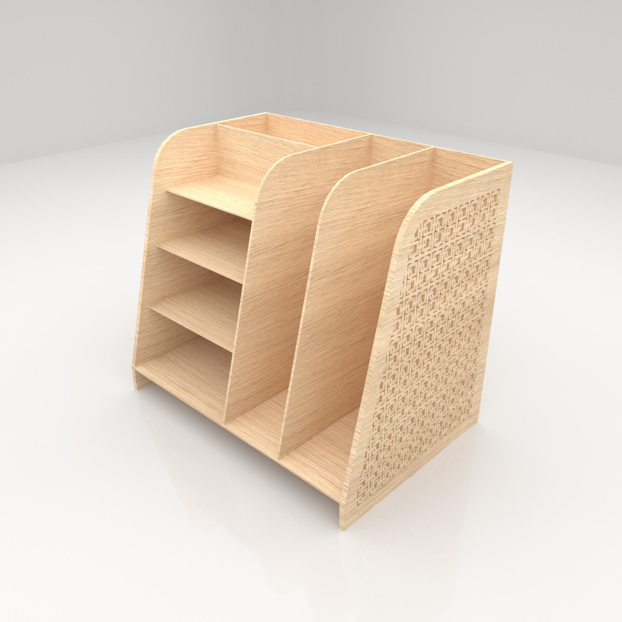 Desktop Organizer Laser Cut SVG Files | Wooden Desk Organiser DXF PDF ...