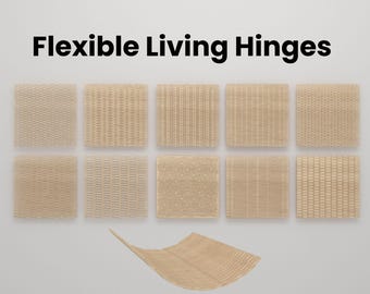 Flexible Living Hinge Laser Cutting Files - 10 Unique Flexible Hinges Patterns for Woodworking & Crafts