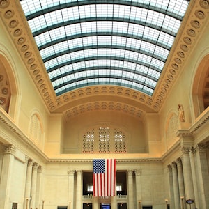 Waiting Room in Union Station, Chicago, IL   Color Photography Print