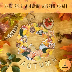 Autumn Garland Printable | Fall Craft | Autumn Bunting | Printable Decor | Schoolroom Decor | Autumn Wall Art