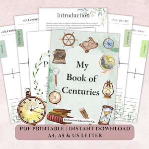 Charlotte Mason Book of Centuries | Printable History Timeline | Homeschool History | History Journal | Living History | Classical Education