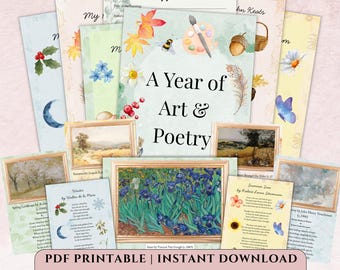 Seasonal Art & Poetry Study Pack | Homeschool Morning Basket (Digital Download)