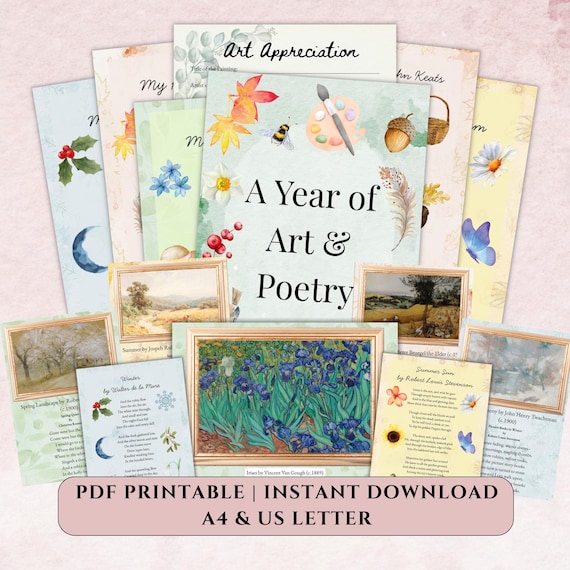 Seasonal Art & Poetry Study Pack | Homeschool Morning Basket (Digital Download)