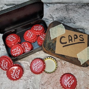 Bottle Cap Stash, Nuka Cola Wasteland, Gift, Souvenirs, Handmade, Retro drink, Wasteland inspiration Farty Post-apocalyptic, Cosplay