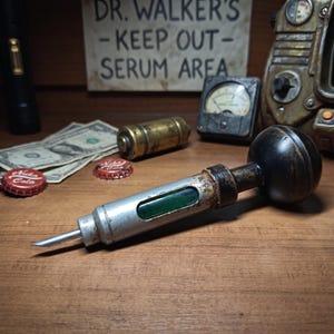 Mysterious serum Replica – inspired by Fallout Post-Apocalyptic Cosplay Prop, Wasteland Survival, Gamer Collectible, game artifact