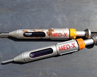Replica Calmex, Med-X Prop,  Apocalyptic game, tranquilizer with an identical appearance to Med-X rusty edition, Rust imitation, Wasteland