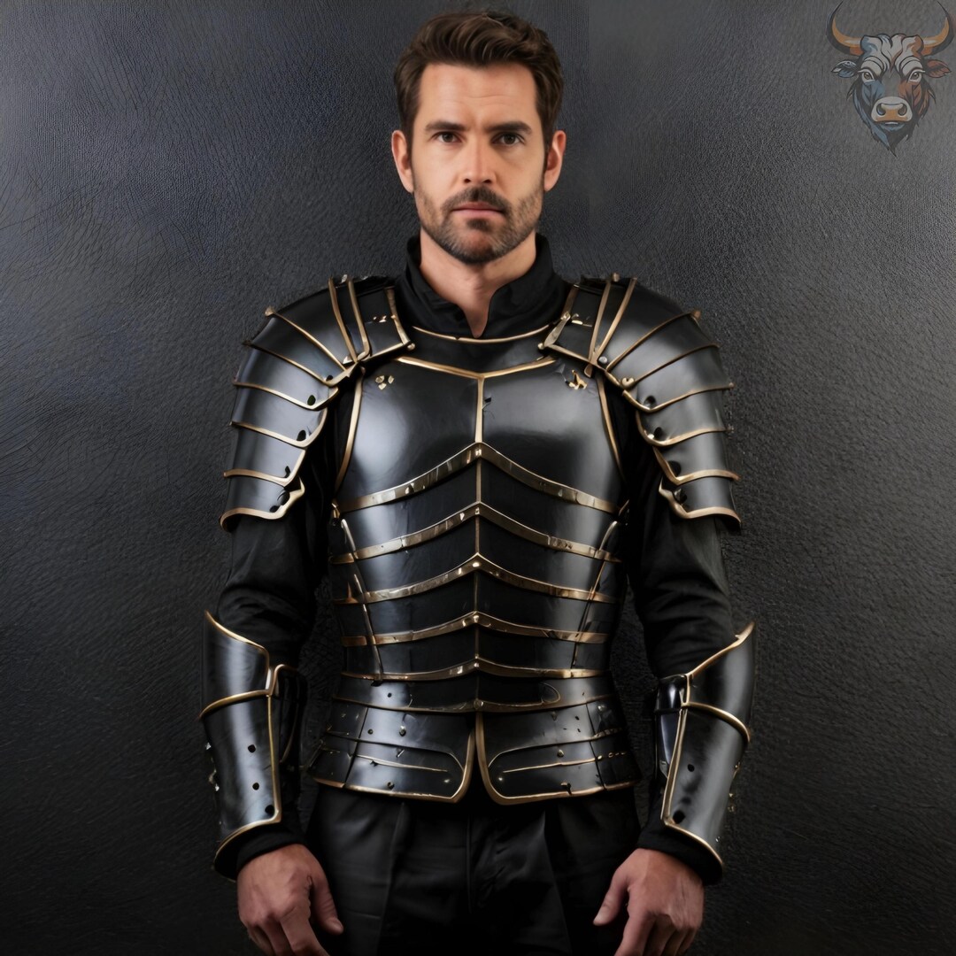 Black Medieval Knight Armor Set | Handmade Full Body Cosplay Costume ...