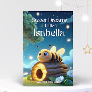 Cadeau pour bébé, livre pour enfants personnalisé avec des animaux du vieil arbre, livre de noms personnalisé, petit nom de bonne nuit, livre d'histoires pour l'heure du coucher avec 30 pages