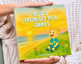 Baptism Gift, Custom Christening Book, God&#39;s Promises, Boy or Girl Baptism Gift, Baby Dedication Gift Keepsake, Personalized Bible Verses