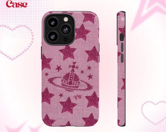 Pink Coquette Phone Case, Aesthetic Vivien Westwood, Trendy & Cute Preppy Collage Phone case, iPhone 17 Pro Case, iPhone 16 15 14 13 Pro Max