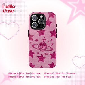 Pink Coquette Phone Case, Aesthetic Vivien Westwood, Trendy & Cute Preppy Collage Phone case, iPhone 17 Pro Case, iPhone 16 15 14 13 Pro Max image 2