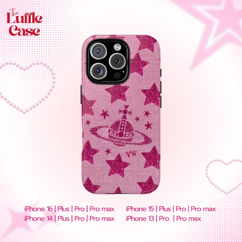 Pink Coquette Phone Case, Aesthetic Vivien Westwood, Trendy & Cute Preppy Collage Phone case, iPhone 17 Pro Case, iPhone 16 15 14 13 Pro Max image 2
