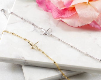 Delicate Gold or Silver Dragonfly Bracelet, gold dragonfly bracelet, silver dragonfly bracelet, gift for gardener, minimal bracelet,