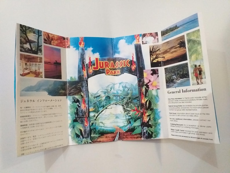 Jurassic Park Map Brochure Jurassic Park. Digital Download Etsy