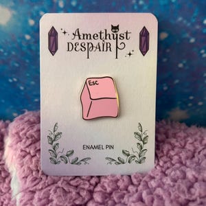 Pink Computer Esc. Schlüssel Emaille Pin