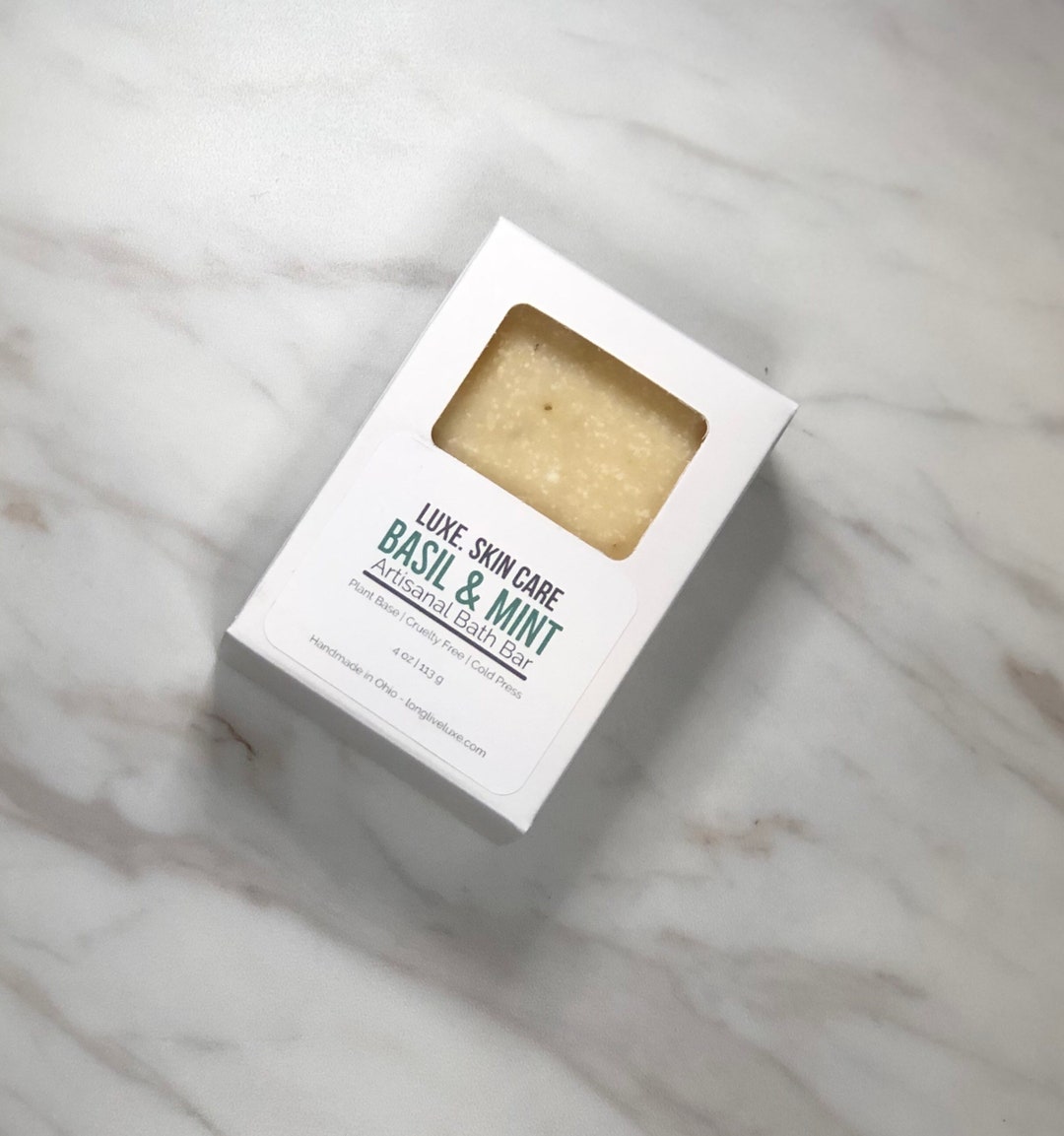 Basil Spearmint Cold Process Scrub Bath Bar I All Over - Etsy