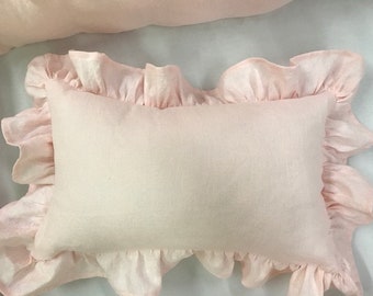 Ruffled Crib Pillow with or without Removable Insert