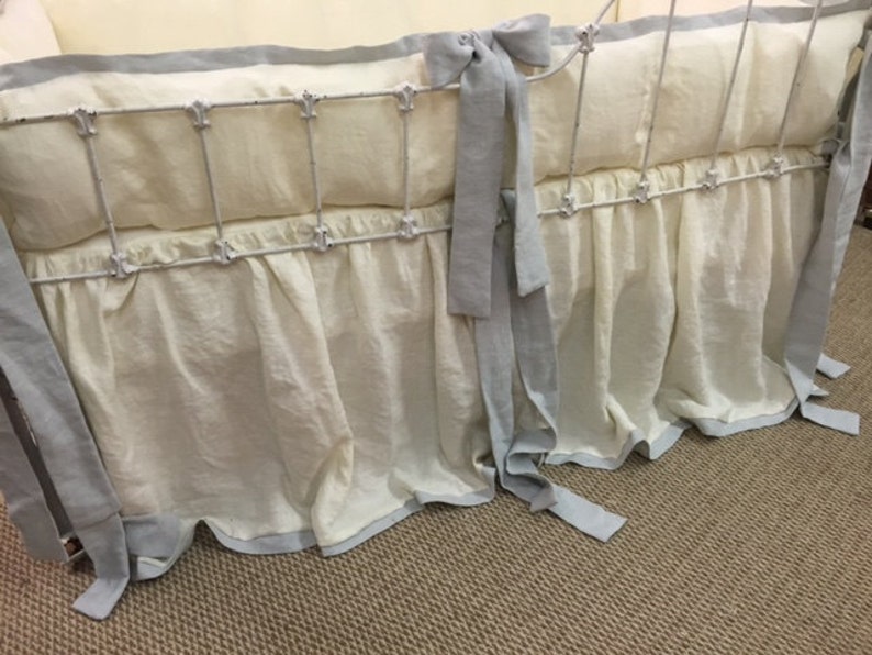 Crib Beddingtailored Bumpersstorybook Crib Skirtcream and Etsy