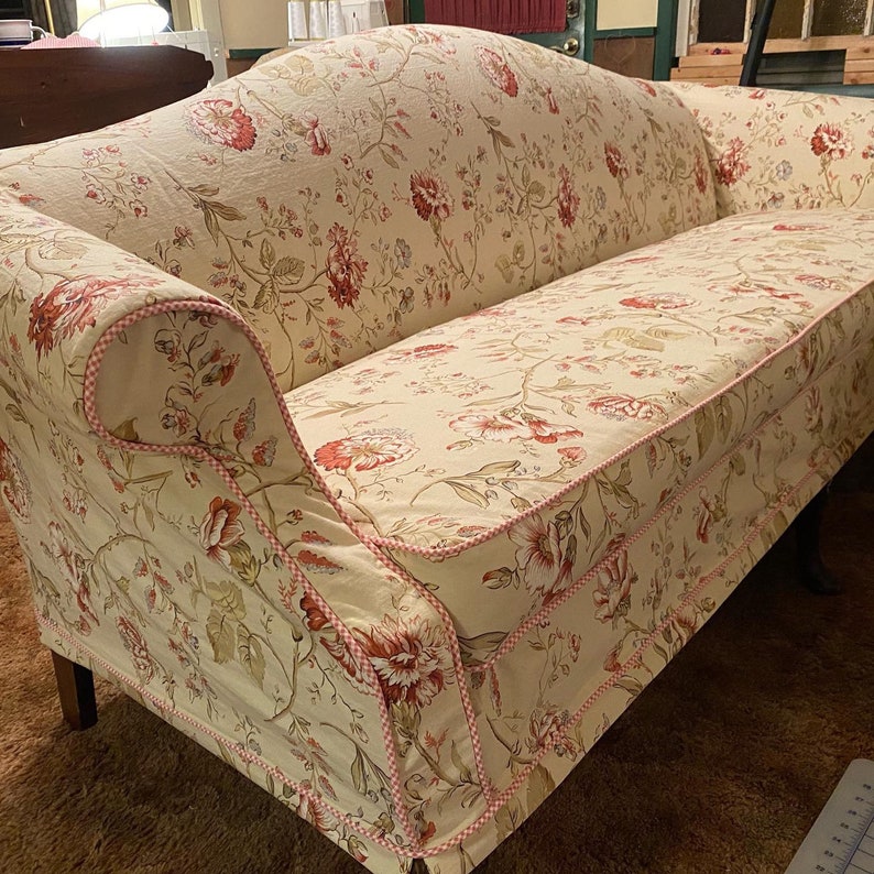 Sofa Slipcoverswhite Washed Cotton Canvas Fitted Etsy