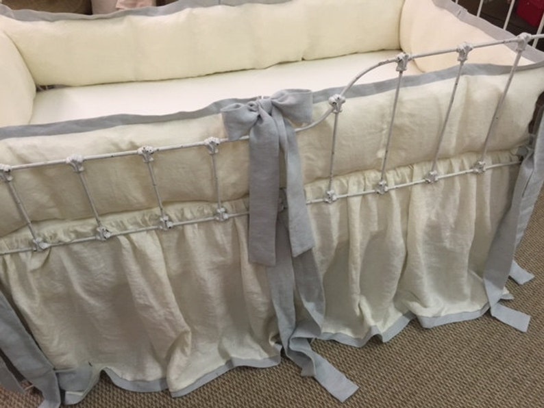 Crib Beddingtailored Bumpersstorybook Crib Skirtcream and Etsy