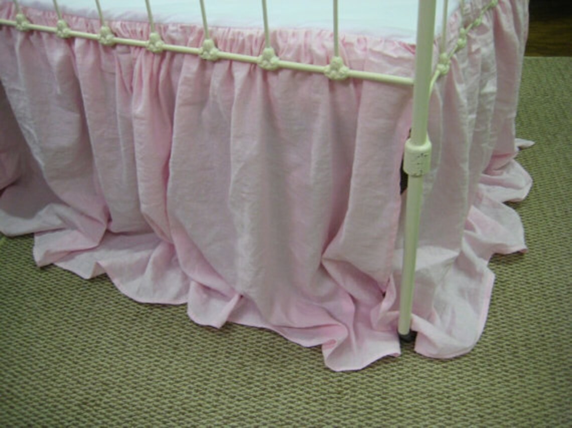 Gathered Crib Skirtstorybook Style Cribskirt in Washed Etsy