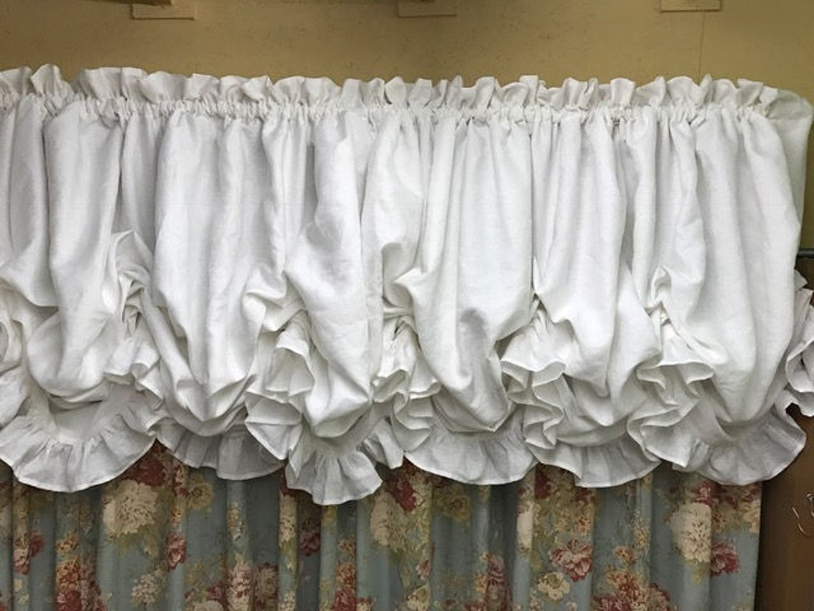 Custom Balloon Shade for Large WindowRod Pocket Balloon Etsy