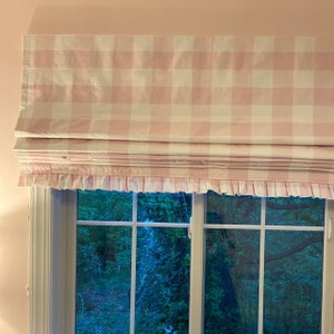 Flat Mount Roman Shade- Traditional Style Linen Flat Roman Shade--Functional Board Mounted Roman Shade