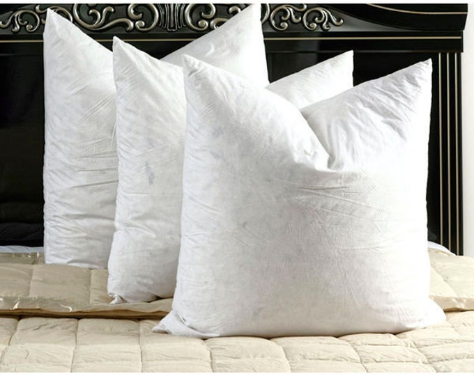 Set of Three Down/feather European Pillow Inserts26x26euro Etsy
