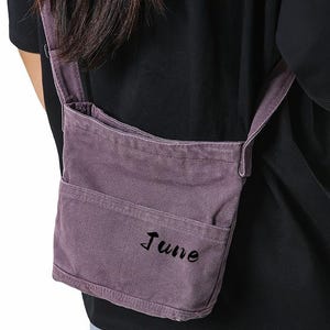 Personalized Washed Small Canvas Bag, Women&#39;s Commuting Tote Bag, Casual Coin Purse, Solid Color Crossbody Small Bag, Minimalist Phone Bag
