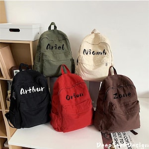 Customizable Canvas Backpack: Large Capacity Student School Bag