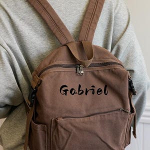 Customizable Canvas Laptop Backpack: Eco-Friendly School Bag