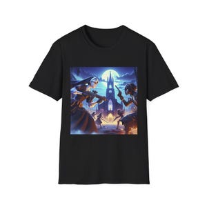 Koszulka z grafiką Urban Fantasy, koszulka unisex Softstyle dla graczy, wydarzenia cosplay, Comic Con, wyjątkowy prezent, styl uliczny