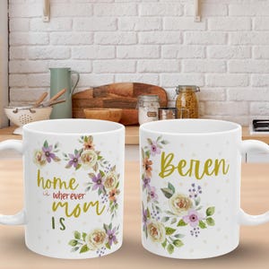 Editable Mother’s Day Mug Design Canva Template – Personalized Photo & Message – DIY Sublimation Gift for Mom, Grandma, Stepmom