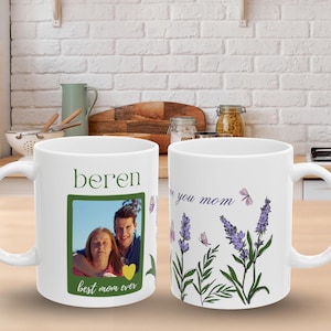 Editable Mother's Day Mug Wrap, Personalized Canva Template, Digital Download for Mom, Grandma, Stepmom, Custom Sublimation Design