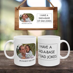 Funny Dad Mug Template Canva | Father’s Day Sublimation Mug Wrap with Photo | Editable Digital Mug Design for 11oz & 15oz
