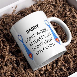 Father’s Day Sublimation Design for 11oz & 15oz Mugs – Funny Dad Mug Wrap – Daddy Don’t Worry Quote PNG – Instant Download